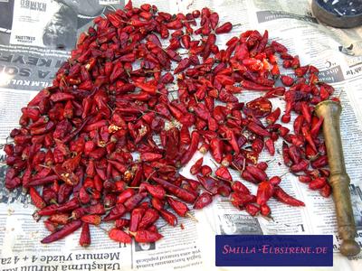 trocknende Chilis